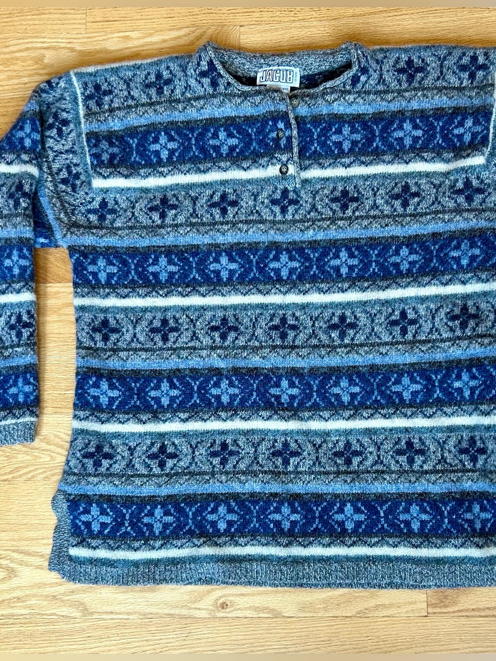 Jacob 🇨🇦 100% Wool Y2K Nordic Fair Isle Sweater - Women’s